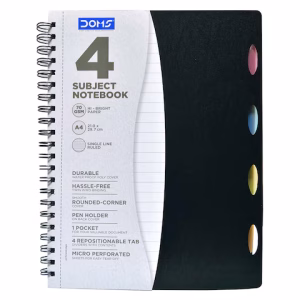 Doms 1782 B5 4 Subject Notebook 120 Sheets