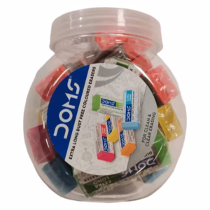 Doms 8676 XL Dust Free Coloured Eraser Jar 25 Pcs