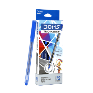 DOMS Trio Matic+ DF Ball Pens 0.6mm Tip Box 12 Pcs