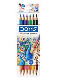 DOMS BI Colour Pencils 12 Shades 6 Pcs