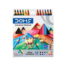 DOMS Mega Traingle Colour Pencils 12 Shades
