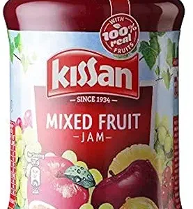 Kissan Mixed Fruit Jam, 500g – Made with 100% Real Fruits, Vitamins A & B, Zinc Enriched