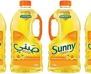 SUNNY SUNACTIVE Blended Cooking Oil, 4 x 1.5L (6L) – Canola & Sunflower Heart-Healthy Blend
