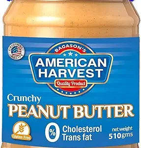 American Harvest Crunchy Peanut Butter, 510g – Zero Trans Fat, Zero Cholesterol, Gluten-Free