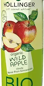 Hollinger Wild Apple Juice Organic Never from Concentrate, Vegan, 1L