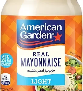 American Garden Real Mayonnaise Light, 237ml – Gluten-Free, Dairy-Free, Low Fat
