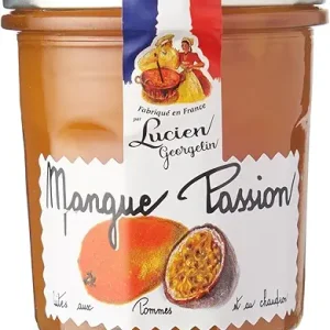 Lucien Georgelin Passion Mango Jam, 320g – French Gourmet Fruit Spread, 64% Fruit, No Additives
