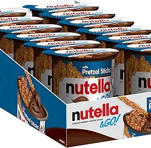 Nutella & GO! Bulk 12 Pack – Hazelnut & Cocoa Spread with Pretzel Sticks, 1.9oz Each