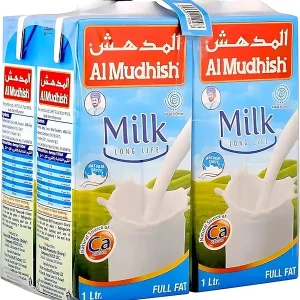 Al Mudhish UHT Full Fat Milk, 1L x 12