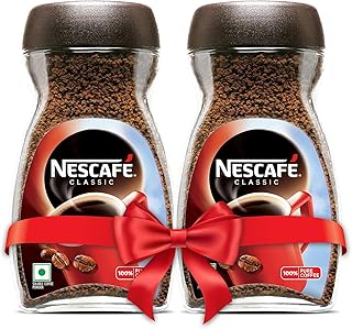 NESCAFÉ Classic Instant Coffee Powder, 100% Pure Coffee, 200g Jars (Pack of 2)