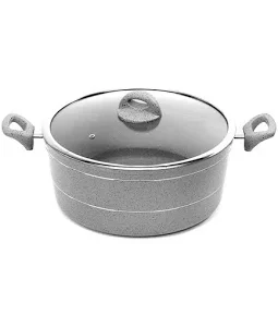 Royalford Granite Smart Casserole – 26cm (Lid, Grey)